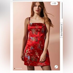 Urban outfitters Waterlily Jacquard Straight-Neck Dress size small